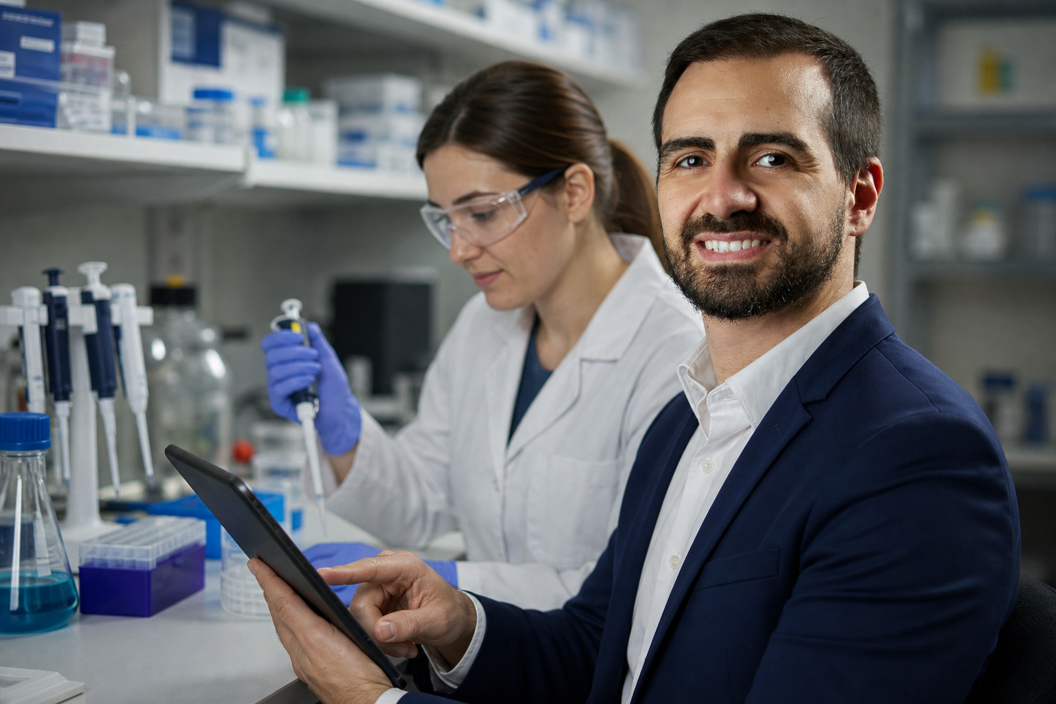 Pedido do laboratório conferido no tablet